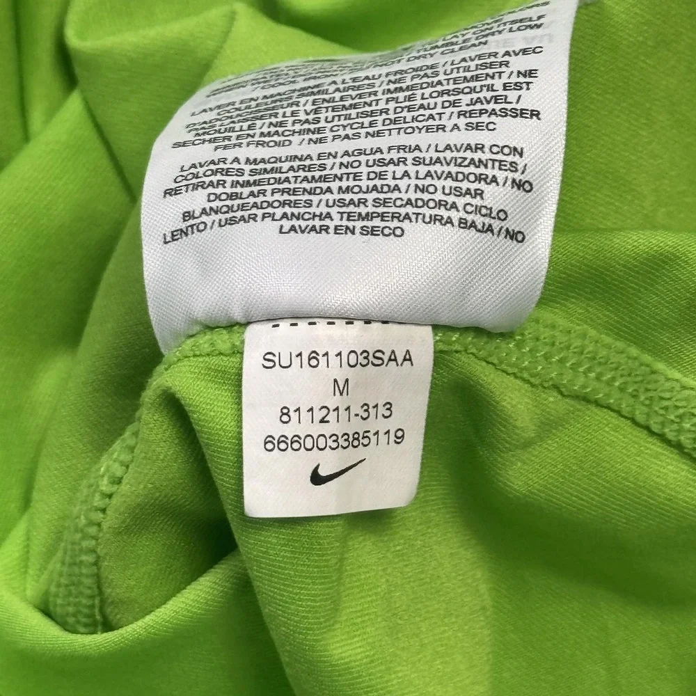 Nike Pro Performance Shirt Mens M Green Short Sleeve Dri-FIT Gym Activewear